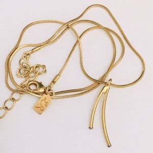 Lady Remington Gold Wishbone Necklace